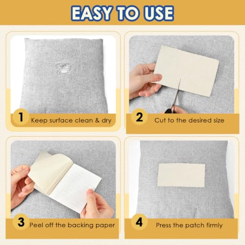 Xroam Self Adhesive Linen Fabric Repair Tape Kit, 4"x79" Upholstery Tape - image 7