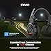 BAFONGCINE SYNCO XTalk X5 Wireless Headset Intercom System,2.4GHz Full Duplex 350M/1148FT Real-time Monitoring,20-Hour Battery Life Telephone Headsets for 5-Person Team Communication