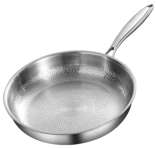 YSPZDQ Ultraduradero Sartén de Titanio, Resistente a Los Arañazos Sartenes Antiadherentes, Multifuncional con Tapa para Cocinar Profesionalmente y en Casa(Without lid,26 cm)