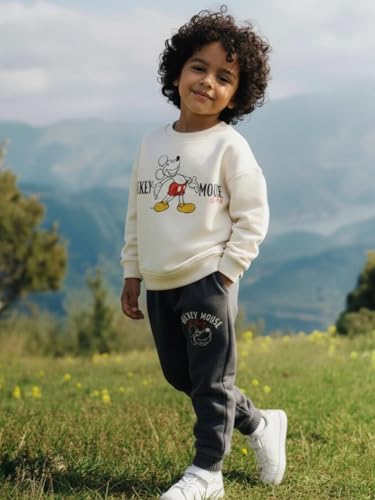 Image of Nap Chief Kids Cotton Official Disney Characters Printed Co ord Set for Boys & Girls, Sweatshirt And Joggers Clothing Set for Casual Wear