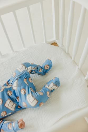 Image of Copper Pearl Zip-Up Footie Baby Pajamas - Soft Newborn Onesies for Boys & Girls, Tag-Free with Two-Way Zipper Baby Sleepers for Newborn - 24 Months, Dunk
