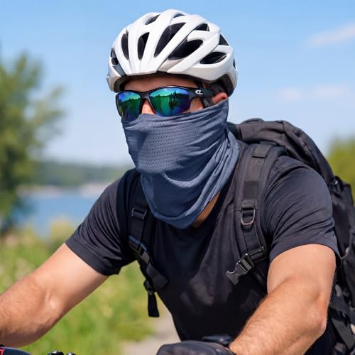 Image of Geyoga 2 /4 Pack Cooling Neck Gaiter Summer Breathable Balaclava Face Mask with Mesh Holes UV Protection Sun Scarf Men Women