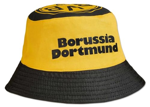 Borussia Dortmund Fischerhut - Retro - schwarzgelb Sonnenhut Hut Anglerhut BVB 09 - Plus gratis Aufkleber wir lieben...