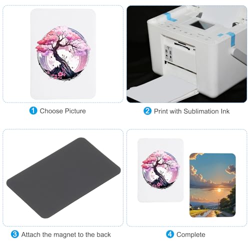 Aimants vierges pour sublimation PATIKIL transfert thermique net sur rectangle - 5