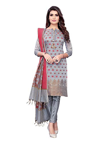 Image of SIRIL Women's Dress Material (919D118 Grey OS)