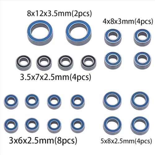 Roulements TRX4M 1/18 pièces rechange voiture télécommandée kit acier 9745