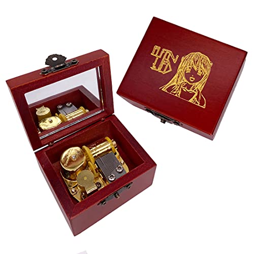 Youtang Musikbox geschnitzte Holz-Spieluhr mit Aufziehmechanismus musikalisches Geschenk für Weihnachten Geburtstag Valentinstag (Melodie: Lilium gold)