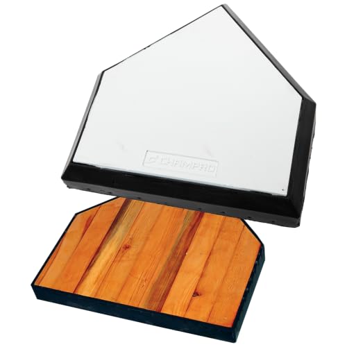 CHAMPRO Pro Style Home Plate with Rubber Shell and Solid Wood Bottom, Official NFHS Partner