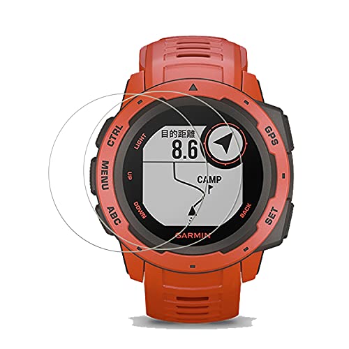 【2枚セット】KPNS 日本素材製 強化ガラス GARMIN Instinct instinct Tactical 用 ガラスフィルム 強化ガラス カバー 保護フィルム
