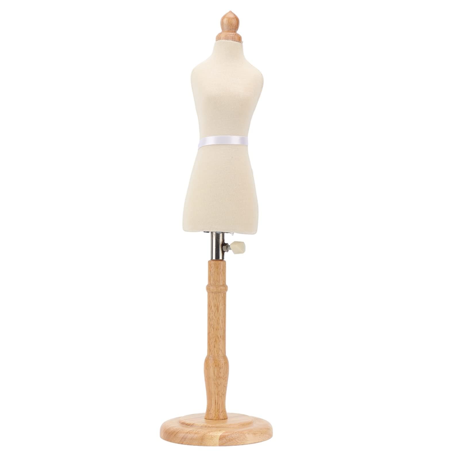 Maniquí de costura para exhibición de vestidos con soporte de madera