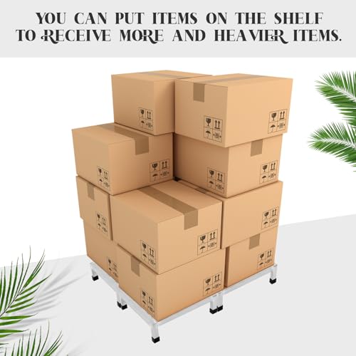 Image of MorningRo 4 Pack Dunnage Rack 13.8 inch Long x 13.8 inch Wide, 3.9 inch Height