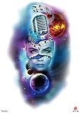 Galaxy Sexy Girl Large 8.25" Temporary arm Tattoo Meaningful Tattoos for Guys Tramp Stamp Cover up I