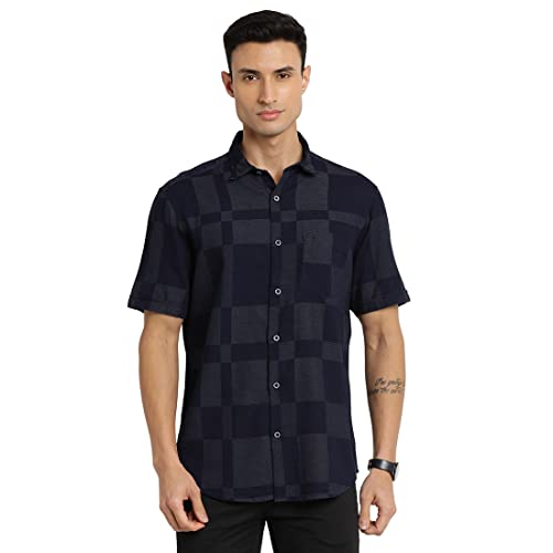 Image of Indian Terrain Men's Checkered Slim Fit Shirt