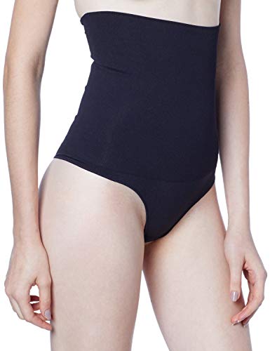 Plié Control, Calcinha Dupla Abdominal Fio Feminino, Preto, G