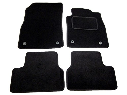 Custom Fit Car Floor Mats for Vauxhall Astra J Mk6 2010 Onwards, 4-Piece Black Carpet Set with Fixing Clips