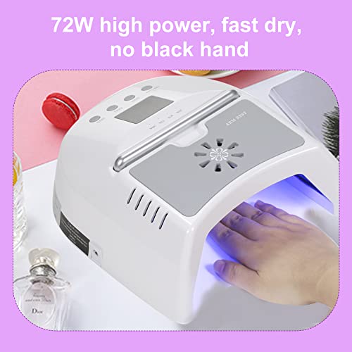 Bozony Ventilador sem fio 72W Lâmpada para unhas Lâmpada UV LED Secador de unhas para manicure 3 tem
