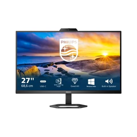 Philips Monitor 27E1N5300HE - 27" QHD, USB-C, Webcam Cover