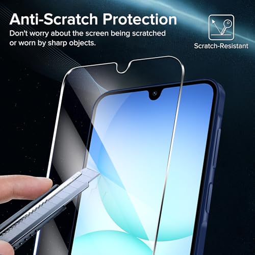 ivoler Panzer Schutz Glas für Samsung Galaxy A17 4G / 5G / A16 4G / 5G Schutzfolie, 9H Härte Schutzglas, HD Klar Schutzfolie, Anti-Kratz, Anti-Bläschen, 2 Stück 3