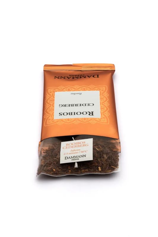 Dammann Frères - Rooibos Cederberg en Sachets 48g, Infusión Natural sin Teína ni Aditivos, Suave y Apta para Todo Momento, Formato Individual, Rooibos Puro Premium
