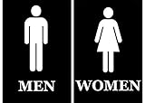 Rogue River Tactical Men and Women Set Restroom Bathroom Sticker Sign Warning Large 6x9 Inch Vinyl Decal Indoor Outdoor Window Door Business Retail Store