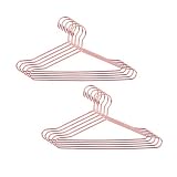 JANOU Rose Gold Dollhouse Clothes Hangers Cute Miniature Wire Clothes Stand Doll Toys Pack 10pcs