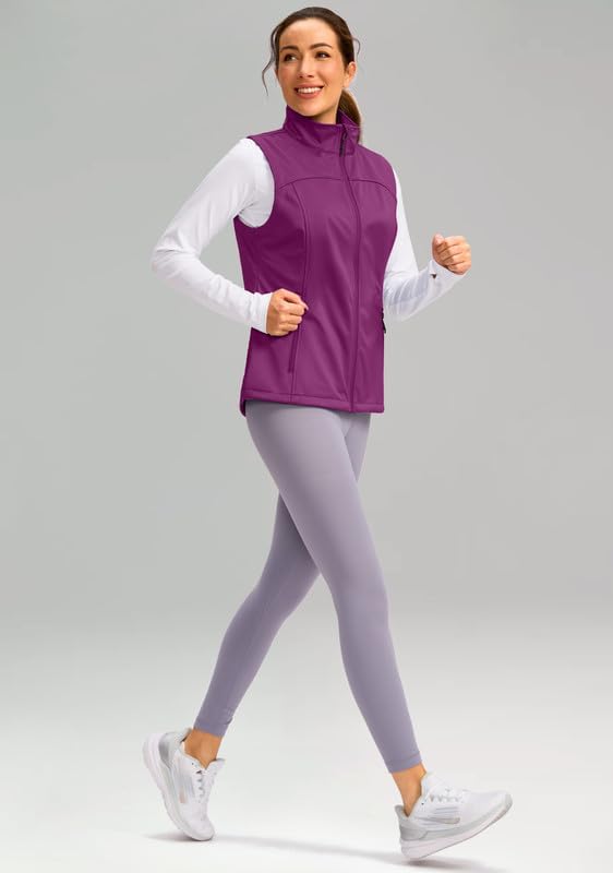 Soothfeel Women's Vest with Zipper Pocekts Lightweight Softshell Sleeveless Jacket Hiking Travel Golf Running Vest for Women - Image 7