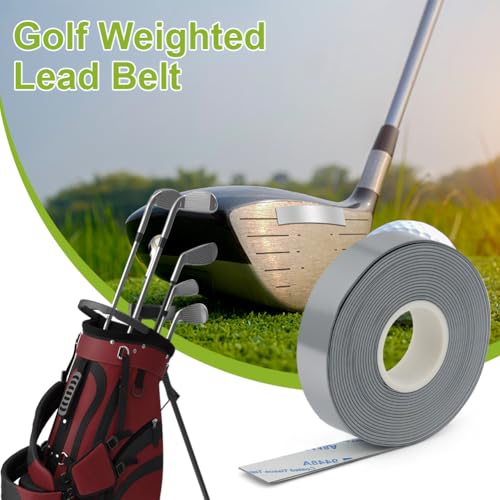 flintronic Bleiband Selbstklebend, 1.27x152 Golf Lead Tape, Kann Frei Geschnitten Werden, Selbstklebendes Bleiband für Golfschläger, Tennisschläger, Badminton, 2g pro Zoll