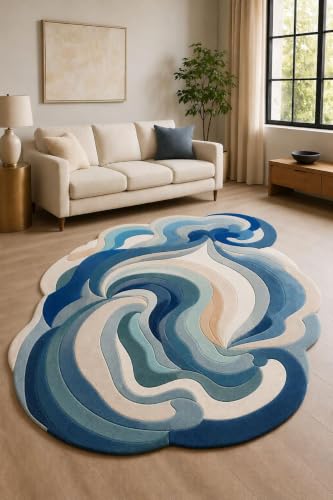10'x14' Multicolor Hand Tufted Wool Grand Oversized Rug, Ultra Luxury
