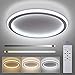 LED Deckenleuchte Dimmbar, NIXIUKOL Led Deckenlampe mit Fernbedienung, 24W Deckenlampe 3000-6500K Farbtemperaturen für Wohnzimmer, Schlafzimmer, Kinderzimmer, Ultradünn, 30x30cm Weiß
