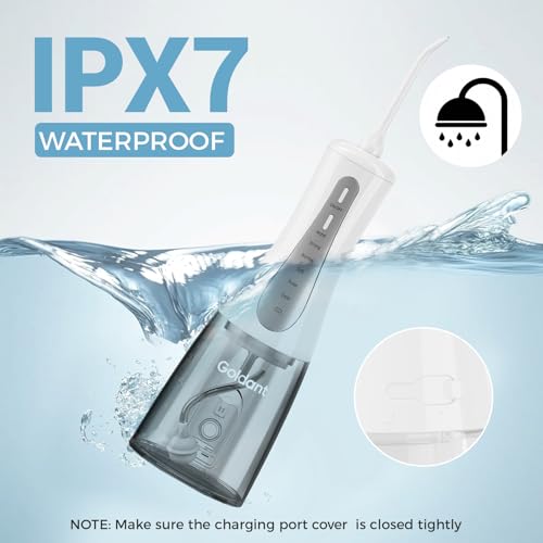 Image of 2026 New 350ML Water Dental Flosser Teeth Pick with Bag, 5 Modes Portable Cordless Oral Irrigator Cleaner, Electric Rechargeable IPX7 Waterproof for Home Travel Teeth Cleaning Flossing (White)