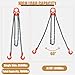 Heavy Duty Lifting Chains with Adjustable Hooks, 5/16 Inch x 10 Ft, 7000lbs/3.18 Tons, G80 High-Quality Steel, Industrial Dual Leg Chain Slings for Engine Hoist, Used to Lift Heavy Objects