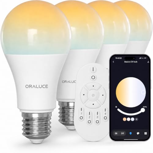 ORALUCE LED電球 E26口金 60W相当 リモコン付き 調光電球 9W 810LM 昼光色 昼白色 電球色 遠隔操作 常夜灯 広配光 高輝度 高演色 日本語取扱説明書 4個入