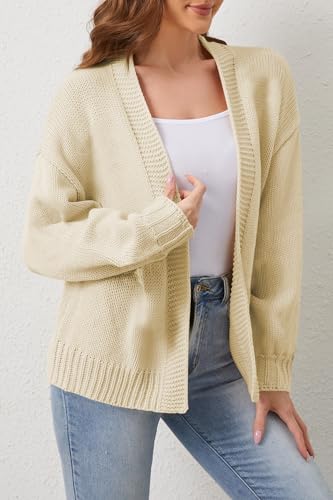 Image of Cakulo Womens 2024 Cardigan Sweaters Fall Oversized Chunky 3D Flower Open Front Knit Cardigans Trendy