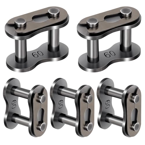 Image of 5pcs #60 Roller Chain Connecting Links Master Connector Link Carbon Steel Heavy Duty Standard Links for Bycicles, Mini Bikes, Motorcycles, Go-Karts, Agricultural Machine Tractors Snow Remover