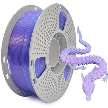 Gryddle PLA Filament 1.75mm, 1kg Spool, ±0.02mm Accuracy, Smooth Printing & Low Warping 3D Printing Material for Most FDM 3D Printers(Crystal Clear Jelly)