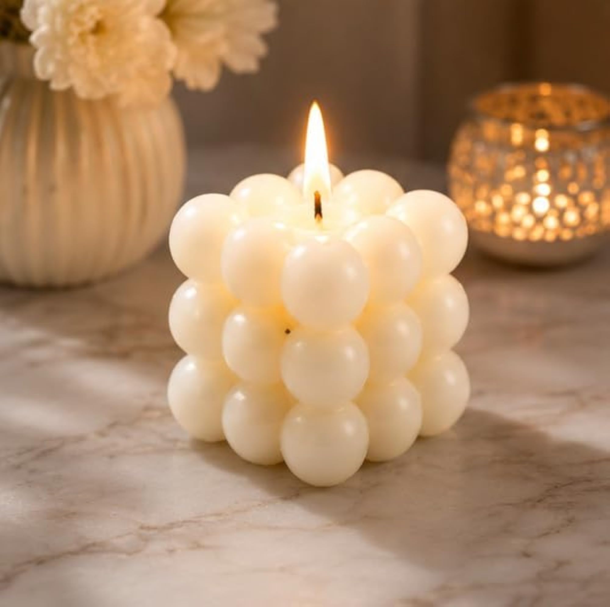 Aesthetic Bubble Cube Scented Candle