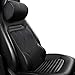 Asiento de Coche Reposacabezas Kit de Cojín Lumbar - Silla de Asiento de Espuma de Memoria Lumbar Cojín de Respaldo Almohadas para Oficina Inicio Coche (Black,Headrest Lumbar Cushion)