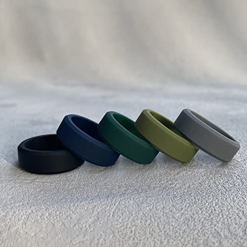 Silicone Ring 8MM Cross Ring Customize Breathable Rubber Ring,Inspirational Faith Ring Christian Religious Confirmation Gift,Step Edge Beveled Ring for Teen3