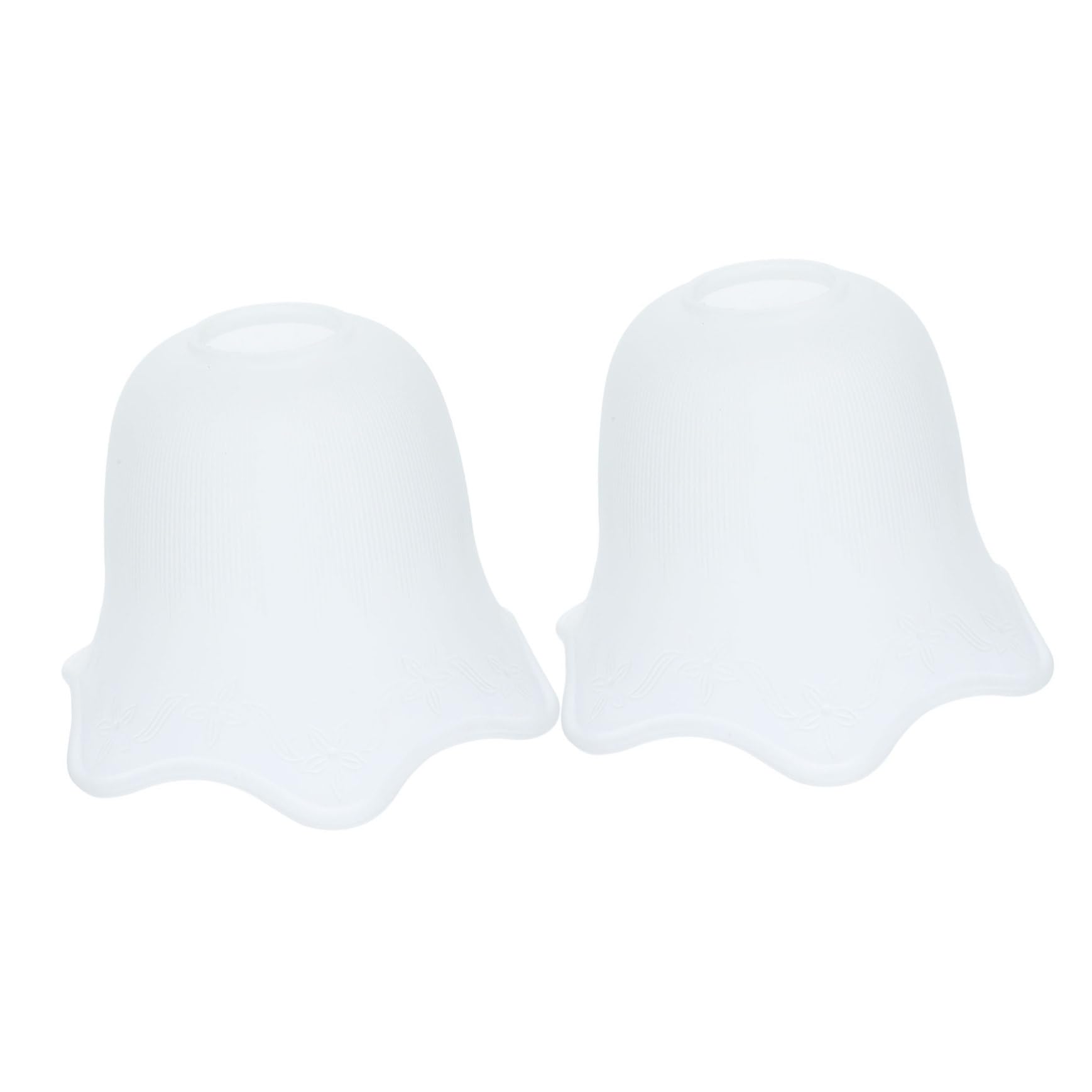 Paralume in Vetro Artigianale per Lampadina E27, Paralume Decorativo da Soffitto in Vetro Delicato, Set da 2 Pezzi per Illuminazione Ambientale e Camere da Letto
