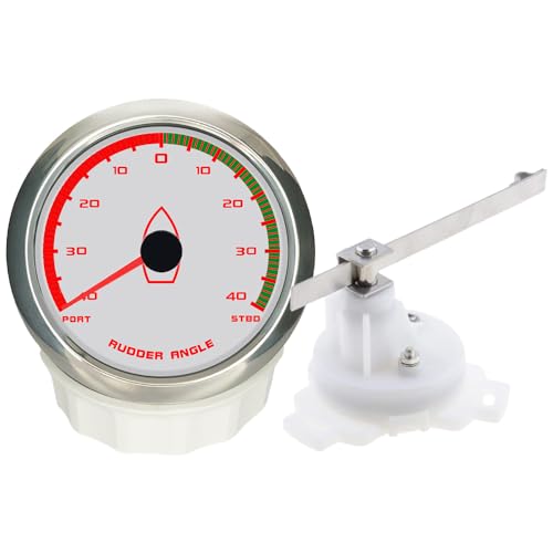 Jauge d'angle marine avec capteur de gouvernail 12V 24V pour tableau de bord