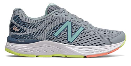 New Balance Women's 680 V6 Running Shoe, Light Slate/Stone Blue/Bali Blue, 6 M US - Thumbnail 2