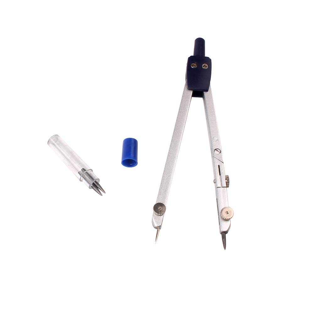 Zitainn Compass,Professional Metal Drawing Compass Drafting Tools with Lead Refill for Student Math Geometry School Office Stationery Supplies
