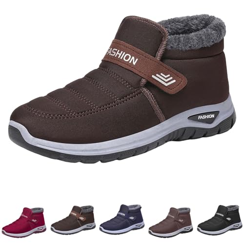 Bottes de neige homme avec doublure en fourrure pour pieds au chaud