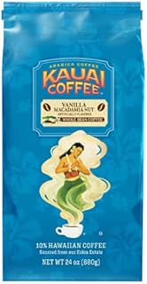 Kauai Whole Bean Coffee, Vanilla Macadamia Nut - Arabica Coffee From Hawaii’s Largest Grower, Smooth, Delicious Flavor and Amazing Aroma - 24 Ounce