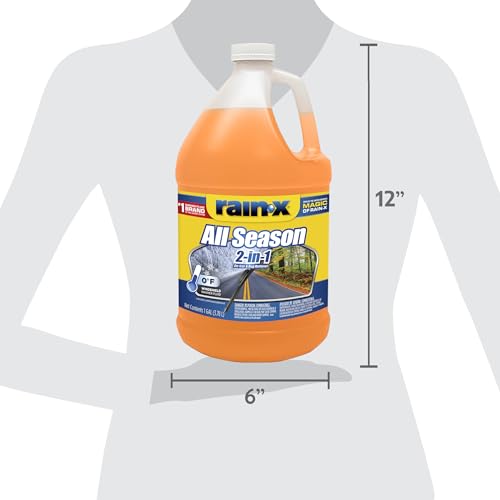 image for Rain-X All Season 0°F 2-in-1 De-Icer & Bug Remover Windshield Washer 