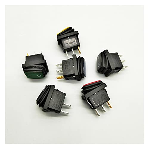 Interrupteur à Bascule 12V Rouge IP67 Étanche à 3 Broches 10A pour Bateau