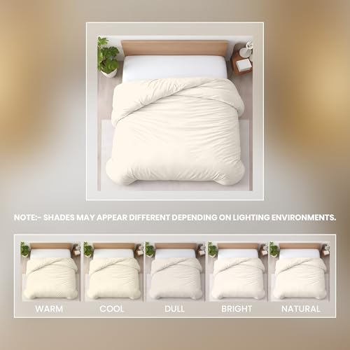 Kotton Culture 1 Pc Duvet Cover King Size-100% Egyptian Cotton 600 Thread Count Ultra Soft Premium Durable Comforter Cover Zipper Closure & Corner Ties - (Ivory, 104" X 94") by Kotton Culture - Used condition - Image 9