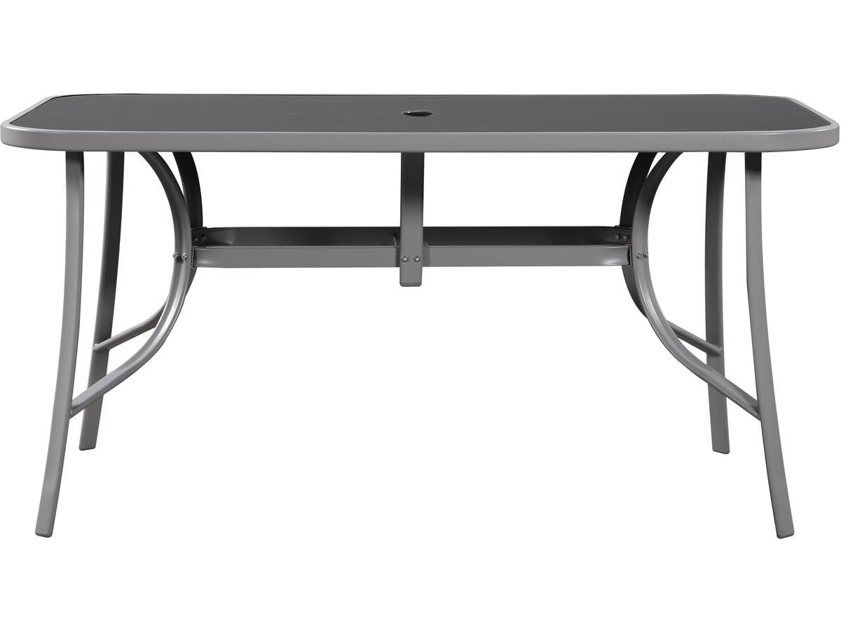 Habitat et Jardin Conjunto De Jardín Mesa + 6 sillas de Textileno Córdoba - Gris Oscuro