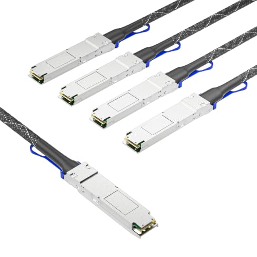 Image of 10Gtek 800G OSFP to 4x200G OSFP Acc Breakout Cable, 26AWG, 5-Meter | ● 800Gb /s ACC cable ● Compatible with NVIDIA MCA4J80-N005 ● For InfiniBand NDR /Ethernet ● 100% tested