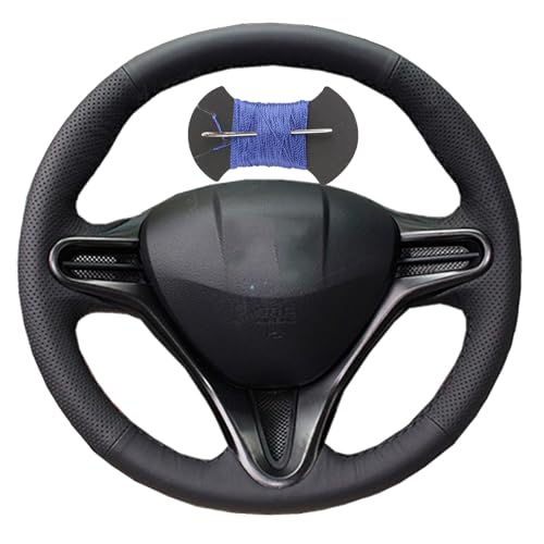 Leather Steering Wheel Wrap Car Steering Case Stitch Steering Wheel Cover Fit for Honda Civic 2004-2011 8th MK8,Honda Civic 8 2006-2009 (3-Spoke) Old Civic 2004-2011 (3-Spoke) Blue